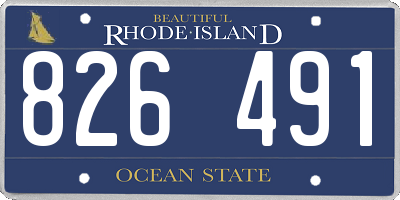RI license plate 826491