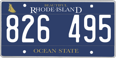 RI license plate 826495