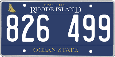 RI license plate 826499