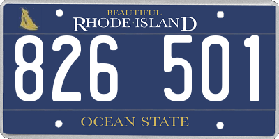 RI license plate 826501