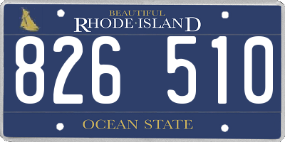 RI license plate 826510