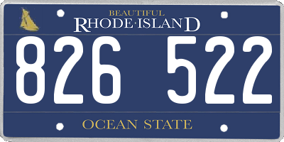 RI license plate 826522