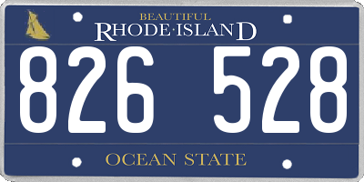 RI license plate 826528