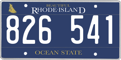 RI license plate 826541