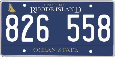 RI license plate 826558