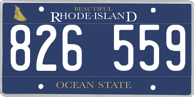 RI license plate 826559