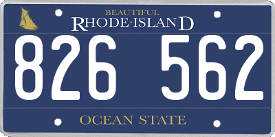 RI license plate 826562
