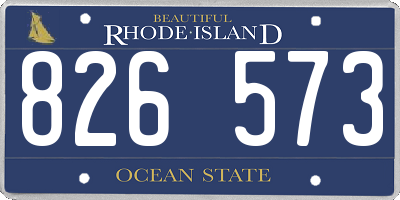 RI license plate 826573
