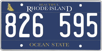 RI license plate 826595