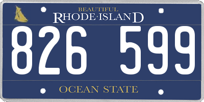 RI license plate 826599