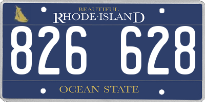 RI license plate 826628