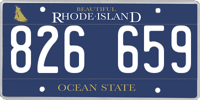 RI license plate 826659