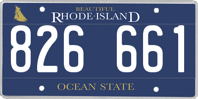 RI license plate 826661