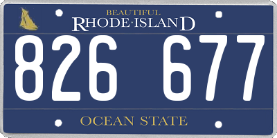 RI license plate 826677