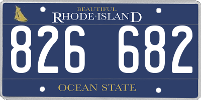 RI license plate 826682