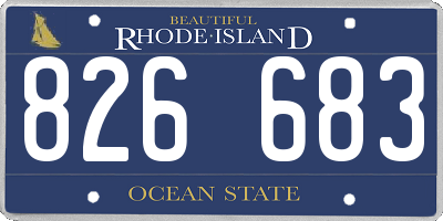 RI license plate 826683