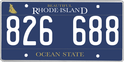 RI license plate 826688