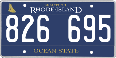 RI license plate 826695