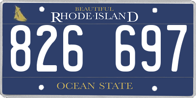 RI license plate 826697