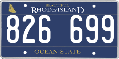 RI license plate 826699