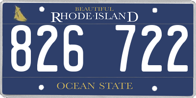 RI license plate 826722