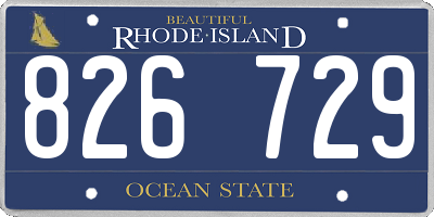 RI license plate 826729