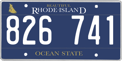 RI license plate 826741