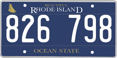 RI license plate 826798