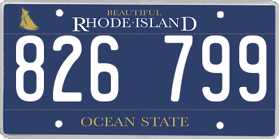 RI license plate 826799