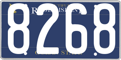 RI license plate 8268