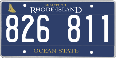 RI license plate 826811