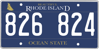 RI license plate 826824