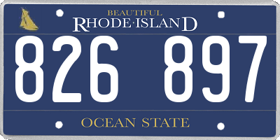 RI license plate 826897