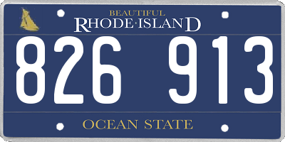 RI license plate 826913