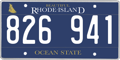 RI license plate 826941