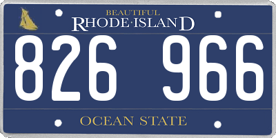 RI license plate 826966
