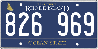 RI license plate 826969