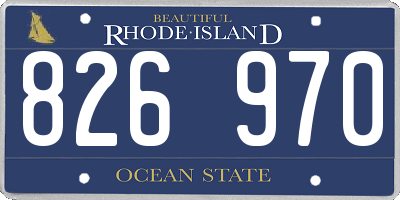 RI license plate 826970