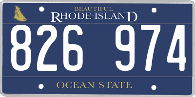 RI license plate 826974