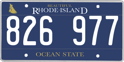 RI license plate 826977