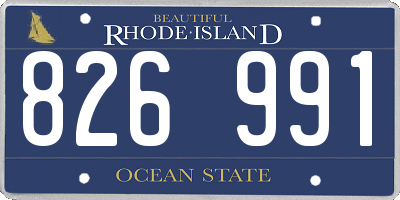 RI license plate 826991