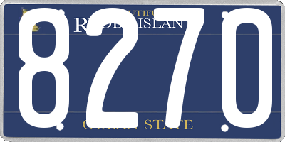 RI license plate 8270