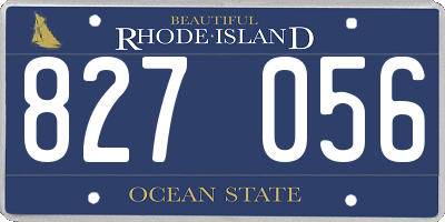 RI license plate 827056