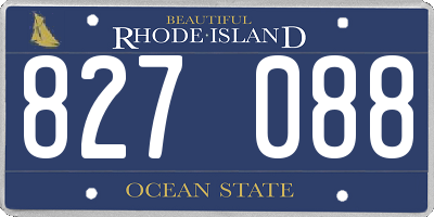 RI license plate 827088