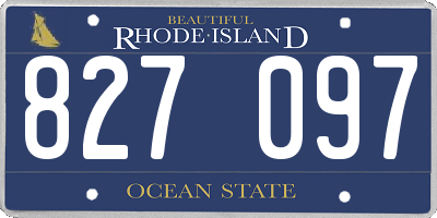 RI license plate 827097