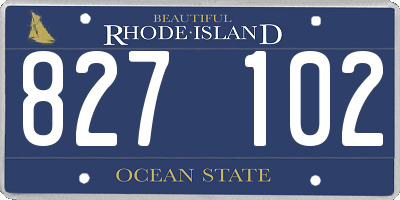 RI license plate 827102