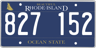 RI license plate 827152