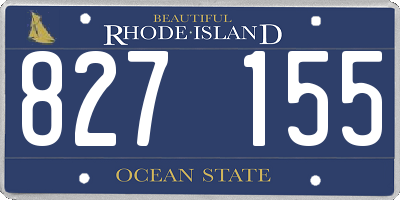 RI license plate 827155