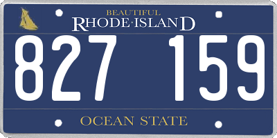 RI license plate 827159