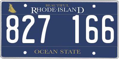 RI license plate 827166
